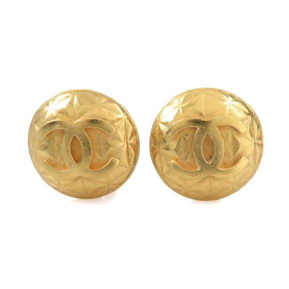 Chanel Cc Logo Clip-On Earrings Gold- #234271C51B